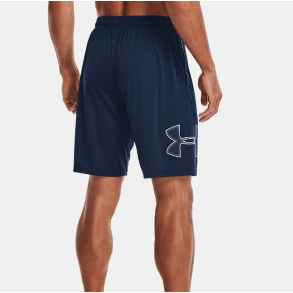 Under Armour Men's Blue Graphic Logo Training Tech Athletic Shorts Size S NWT